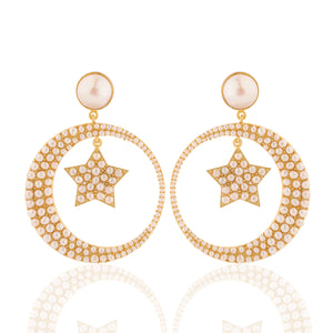 Moon & Star Earrings