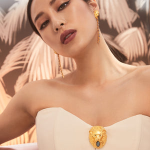 Merlion Earrings with Stones - Boheme Sg